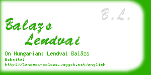 balazs lendvai business card