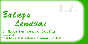 balazs lendvai business card